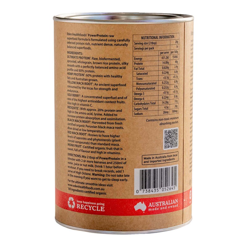 Eden Healthfoods Power Protein, 400g