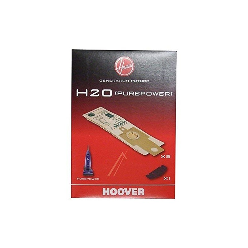 Hoover Genuine H20 Purepower Upright Replacement Bags plus 1 Filters