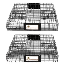 Rugged Ranch 2 Pack Squirrel Trap, Live Animal Catch & Release Cage, Squirrelinator