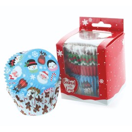 Baked with Love 0638482 Christmas Friends, Cupcake Cases, Baking Cups-Pack of 100, Paper