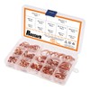 Rustark 320 Pcs Copper Flat Washers Assortment Kit Metric Sealing