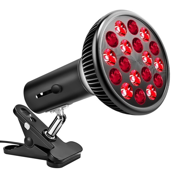 Aumtrly Red Light Therapy with Clip, Infrared Light Therapy Lamp