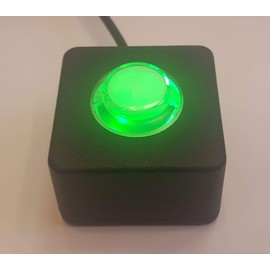 USB HID Programmable Single Button Arcade Switch w/2M Cable (Green)