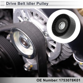 Motoforti Drive Belt Idler Pulley for Suzuki Grand Vitara 2005-2015 Serpentine Tensioner Pulley Idler with Bolt Washer No.1753078K01 Plastic Black 1 Pcs