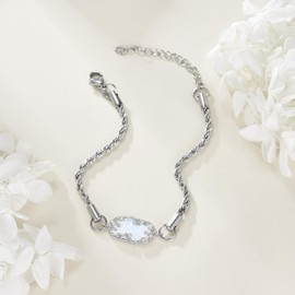 Opal Bracelet 925 Sterling Silver Filigree Opal Bracelet for Women Filigree Jewelry for Women Mom