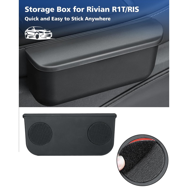 FIILINES 2PCS Center Console Organizer Compatible with 2022 2023 Rivian