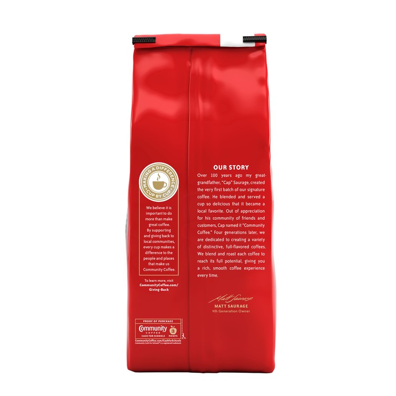 Community Coffee Signature Blend, 128 Ounces Ground Coffee, Dark Roast,