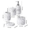 Motifeur Bathroom Accessories Set, 5-Piece Ceramic Bath Accessory Complete Set
