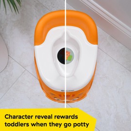 Baby Einstein Tinkle and Reveal Tiger Potty Training Toilet, Non-Skid Toddler Potty, Removable Bowl, Ages 18+ Months