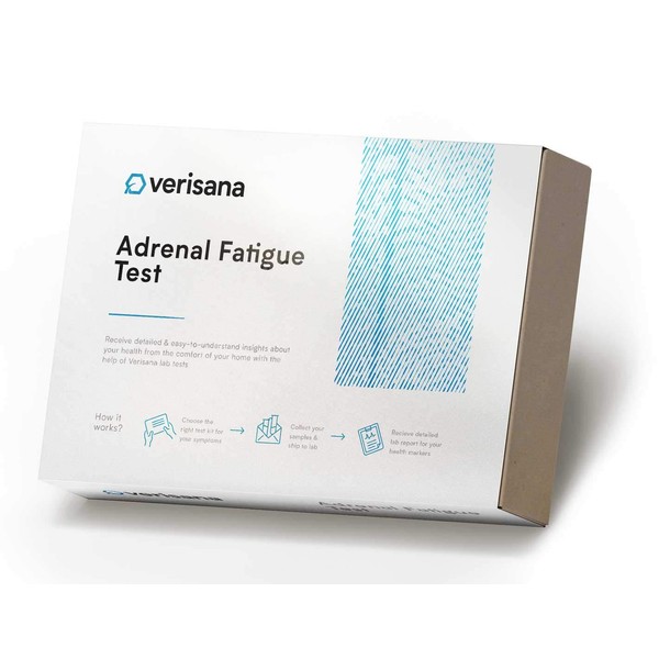 Adrenal Fatigue Test – Saliva Test Kit for Diurnal Cortisol Levels and DHEA – Measure 4 Salivary Cortisol Levels and 1 DHEA Level to Determine Cause of Anxiety, Depression, etc. - Verisana