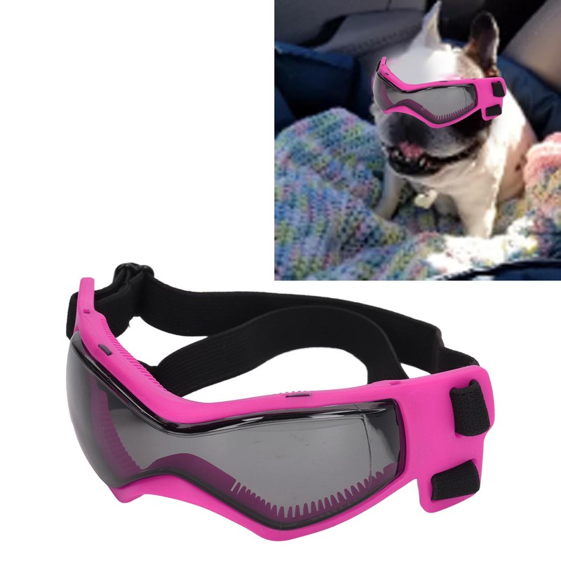 Dog Goggles UV Protection Adjustable Strap Soft Frame Waterproof Anti