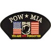 POW MIA with American Flag Hat Patch 2 3/4" x