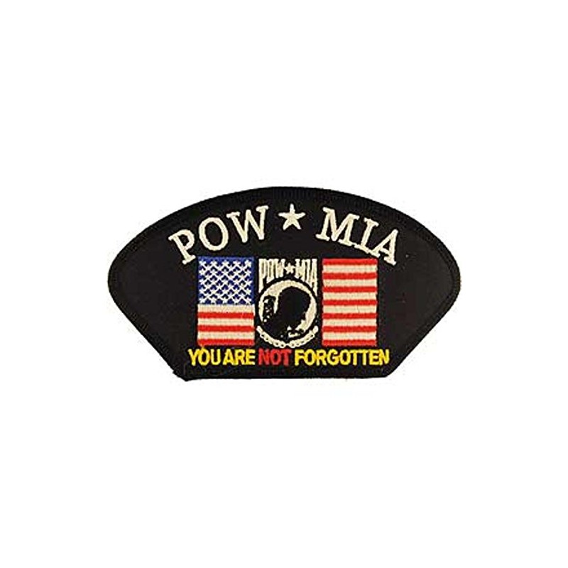 POW MIA with American Flag Hat Patch 2 3/4" x