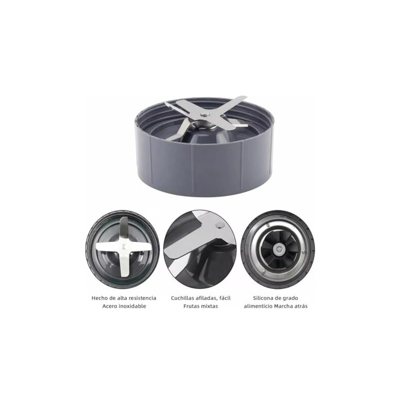 Kit de Repuesto para Nutribullet, Cuchilla de Acero Inoxidable con