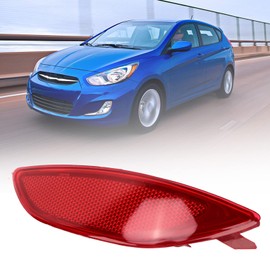 Rear Bumper Night Reflector Rear Bumper Reflector Red Warning Waterproof Shock Resistant Replacement for Hyundai Accent LE SE (Right 924061R000)