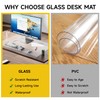 VASUHOME 32" x 20" Premium Tempered Glass Desk Mat with