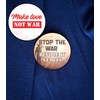 Creanoso Stop the War Pinback Button (1-Set X 10 Buttons)