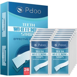 Teeth Whitening Strip 14 Treatments - Whitening Strips for Sensitive People, Fast Remove Smoking, Coffee, Wine Stains, Teeth Brightening Kit Pack of 28 Non-Slip Strips