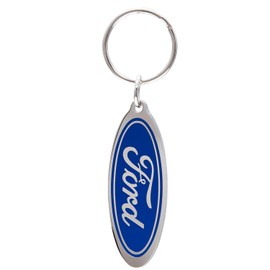 Plasticolor Llavero Esmaltado con Logo Ovalado 004191R01, Plateado