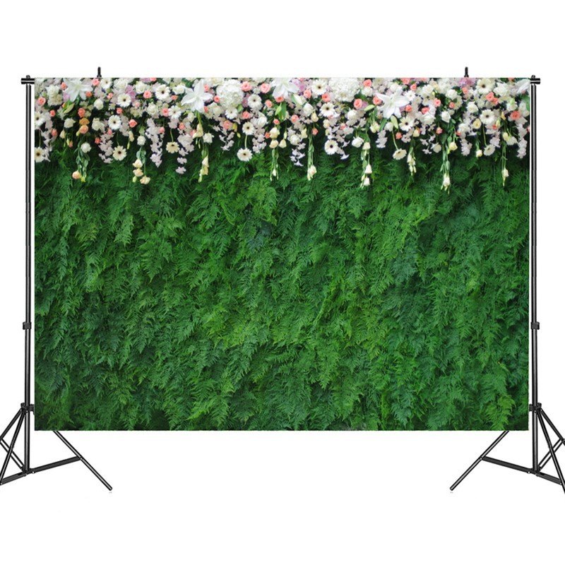 Artificial Leaves Photography Background Fabric Birthday Party Decoration Backdrop