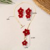 Flower Earrings Necklace Set Spring Flower Jewelry Set Big Statement