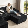 Boneless Ottoman for Couch,Oversize Poufs Footrest for Dorm