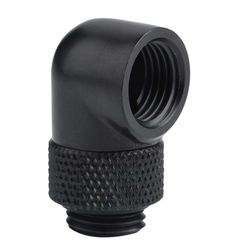 ASHATA Water Cooling Fitting,Tube Fitting 90 Degree Angle Rotary Tube