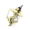 Skiing Wine Bottle Stopper - Handmade with Stainless Steel Base