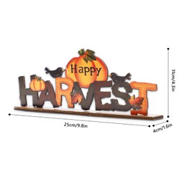 Wooden Thanksgiving Sign, Wooden Fall Signs Thanksgiving Table Centerpieces Pumpkin Harvest Letter Decor Fall Festival Decor Harvest Party Decorations for Autumn Thanksgiving Party Y7QJBJ