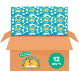 Newman's Own Microwave Popcorn - Sea Salt | Kosher | Made with Whole Grain Popcorn | No Artificial Flavors | No Trans Fats | 3.2 oz Bag, 3 Bags Per Box (12 Boxes, 36 Bags Total)