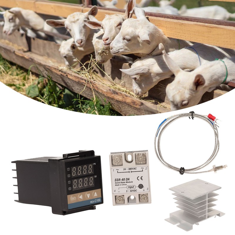 Digital PID Thermostat Air Heater Temperature Controller K Thermocouple SSR