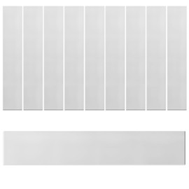 Rustark 10Pcs 304 Stainless Steel Strip Assortment Kit Stainless Steel Sheet Metal Shim Stock Sheet Metal Shims, 1" Width x 6.1" Length, 0.01" Thickness, for Kitchen Trim Gap Filler
