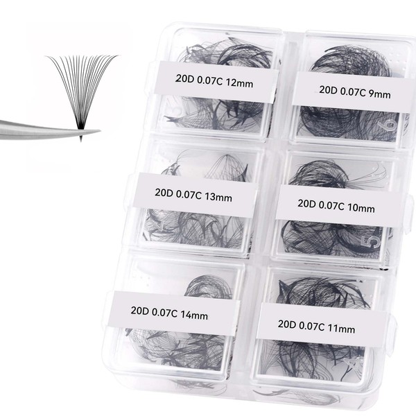 FADLASH Premade Fans Eyelash Extensions 300pcs 20D Premade Lash Fans