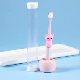 Healifty 3pcs Kids Toothbrushes Cartoon Cat Toddlers Toothbrushes Bristle Toothbrushes for Kids and Children