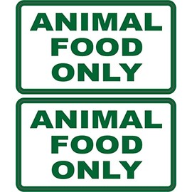 StickerTalk Animal Food Only Vinyl Stickers, 1 Sheet of 2 Stickers, 3.5 inches by 2 inches Each