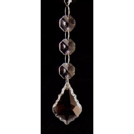 Unbranded Crystal Bead Hangers 3-Beads with Pear Shaped Pendant 4"Long Set of 10