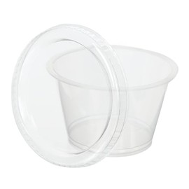 Made in Japan, Heat Resistant Pudding Cups with Lids, 3.4 fl oz (90 cc), Set of 100