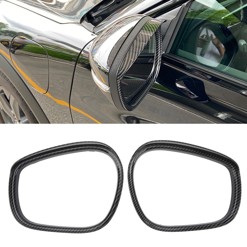 2Pcs Rearview Mirror Rain Eyebrow Frame Door Mirror Frame Trim