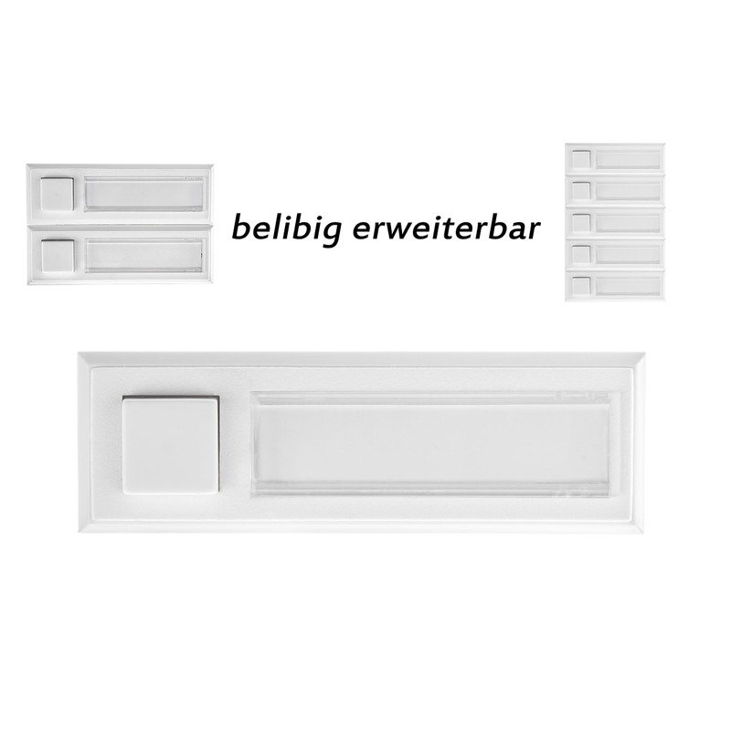 HUBER Surface-Mounted Door Bell Push 1 Gang Made of Polystyrene