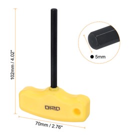 sourcing map 2pcs T-Handle Hex Key Wrench 5mm Metric T-Key Inner Hexagon Wrenches Spanner Repair Tool for Automotive Household Maintenance, Black