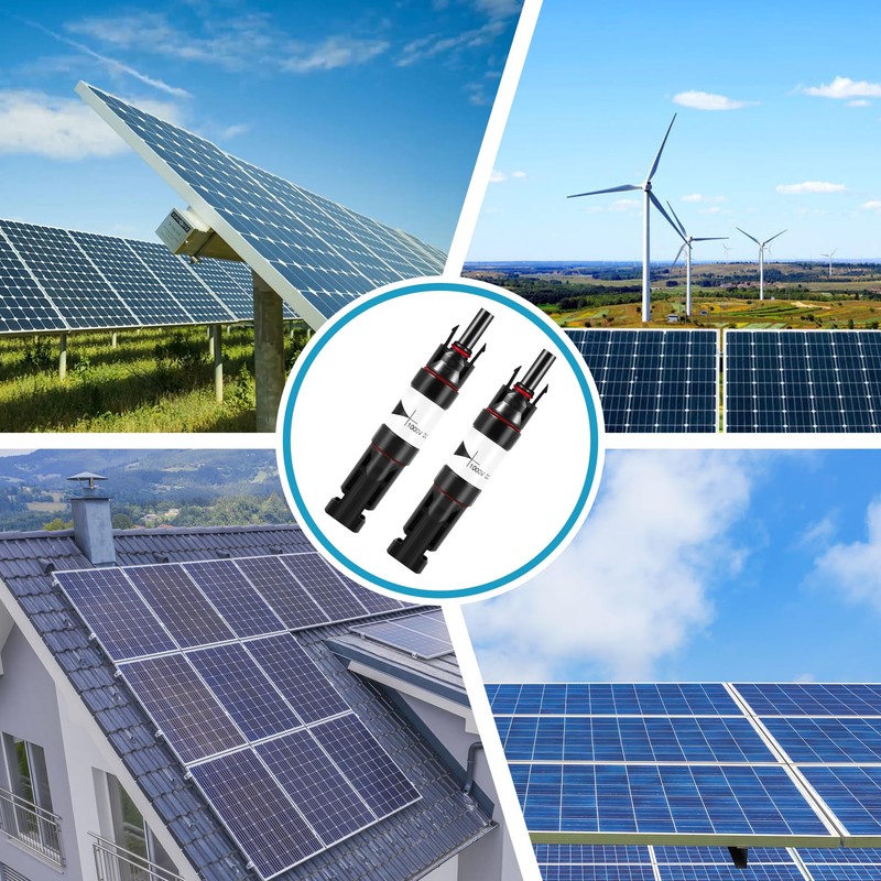 Nudiuhis Solar Plug with Diode Waterproof PV Plug DC1000V 20A