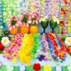 50pc Collares Hawaianos Flores Batucada Tropical Boda Fiesta