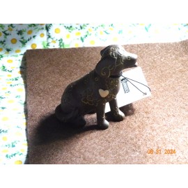 Blossom Bucket NEW BLOSSOM BUCKET BROWN DOG WITH HEART #1811-12205