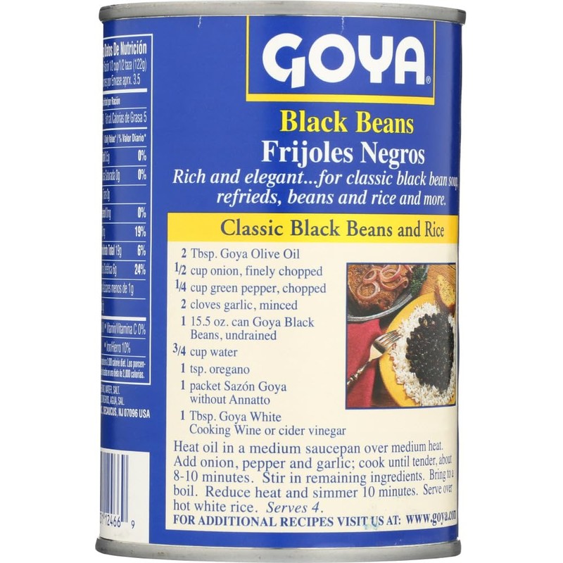 Goya Black Bean, 15.5000-Ounce (Pack of 12)