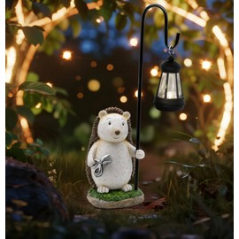 Dcmkimilv Hedgehog Outdoor Figurine Decor Lights, Artful Statues Figurine Solar Lights, Gifts for Mom, Patio Balcony & Lawn Decor, Waterproof Decorative Year-Round Delight