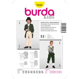BURDA Pattern 9528 Biedermeier Pantsuit Size 164 - 122
