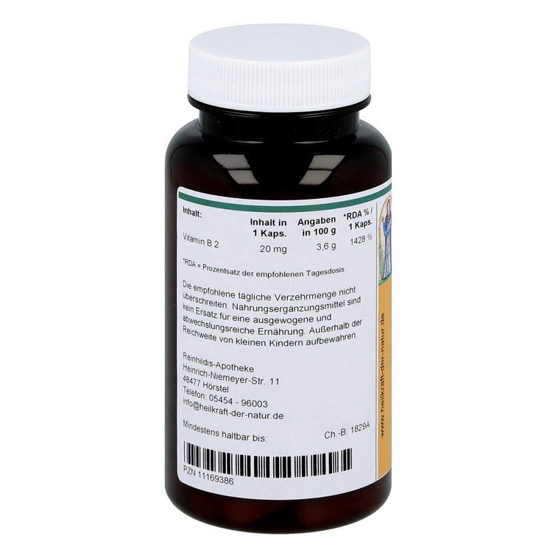 Vitamin B2 20 mg Riboflavin Capsules