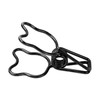 100Pcs Binder Clips Cute Bear Hollow Strong Clamping Force Metal