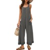 Panadila Womens Waffle Knit Jumpsuit Casual Wide Leg Jumpsuits Oversized