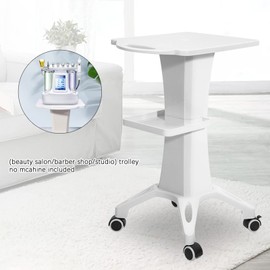 Salon Trolley,Professional Salon Trolley Cart Tray Rolling Trolley Stand with 4 Wheels,Utility Storage Cart Beauty Instrument Supplies Salon Stations